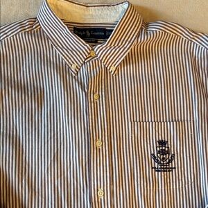 Ralph Lauren Classic Fit Button Down Shirt Mens XXL Heritage Crown Logo